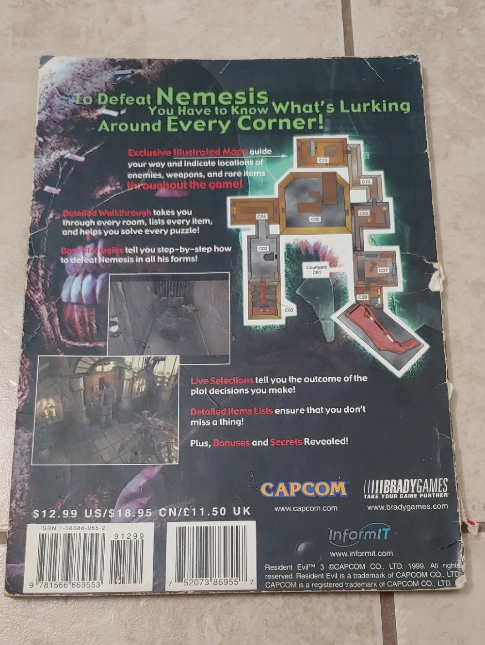 Resident Evil 3 Nemesis Official Strategy Guide Book Bradygames